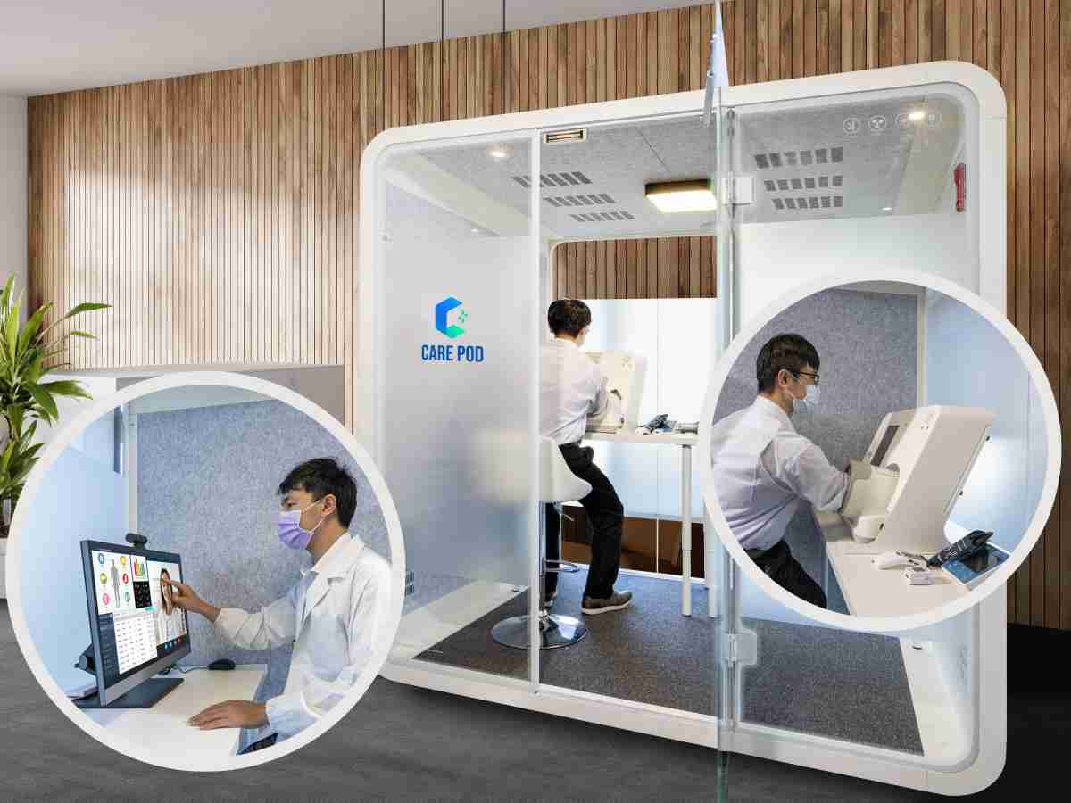 达擎于医疗科技展中展出＂远距诊疗舱＂，，，以因应医疗数字化及社会高龄化趋势下、、、、复诊及慢性病患等族群对于远距看诊需求逐渐升高所推出的创新整合方案。。。。多功能合一、、、、高隐私性的远距诊疗舱可根据病患端与医师端的不同需求，，，，提供弹性化及客制化功能，，节省医生和病患的精力及时间